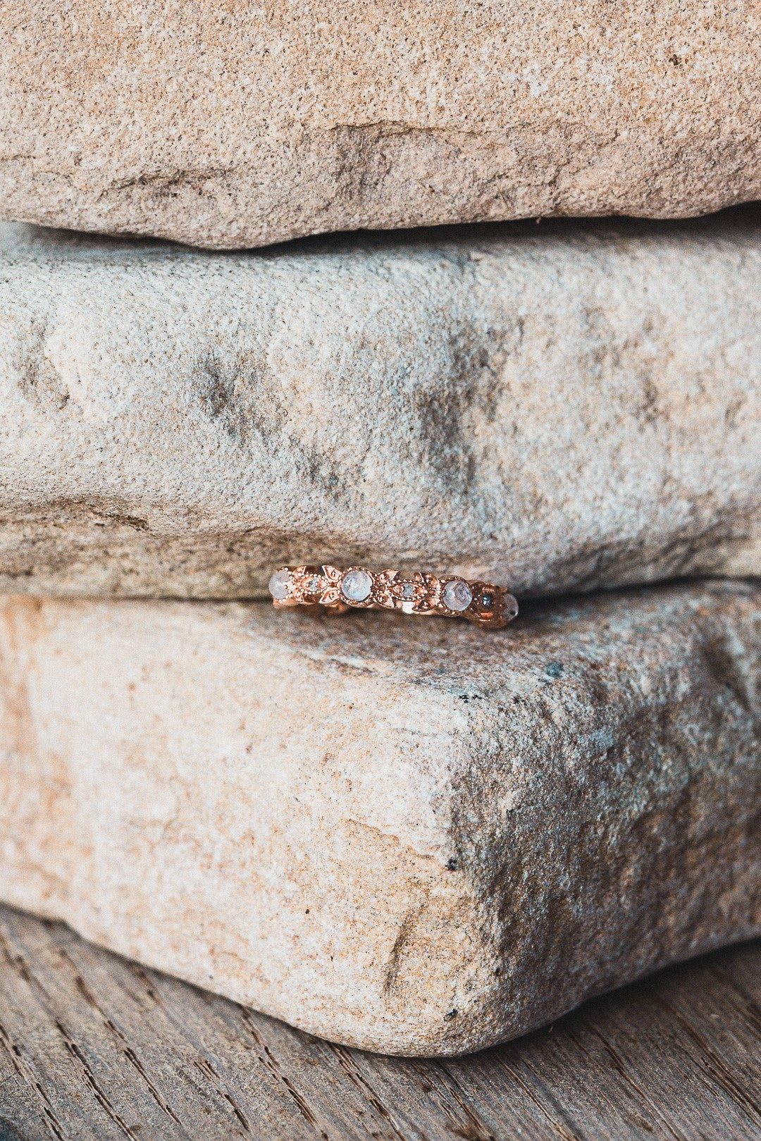 Band of Leaves Gold vermeil diamond wraparound ring - Love From Laura.